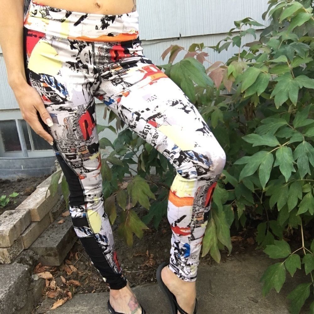 Forever 21 colorful mesh side panel fitness pants - Picture 1 of 6